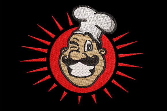 Awesome Chef, Winking Cheerfully: A Lively Embroidery Design for Kitchen Projects
