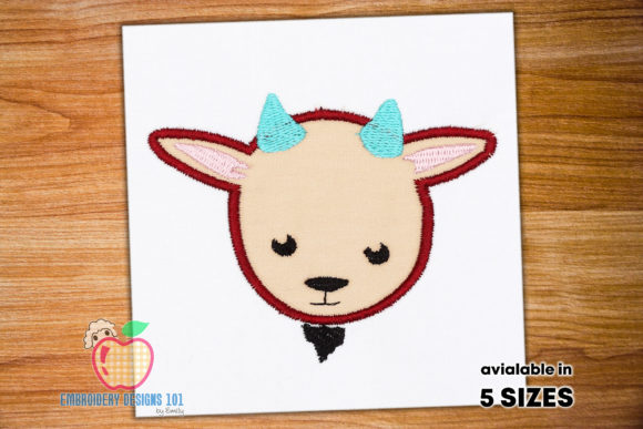 Baby Goat Face Applique Pattern Review for Boutique Sweatshirts