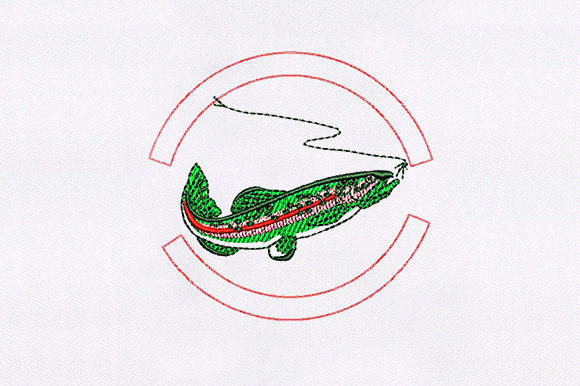 Fish Hunting: A Bold Machine Embroidery Design for Creative Projects