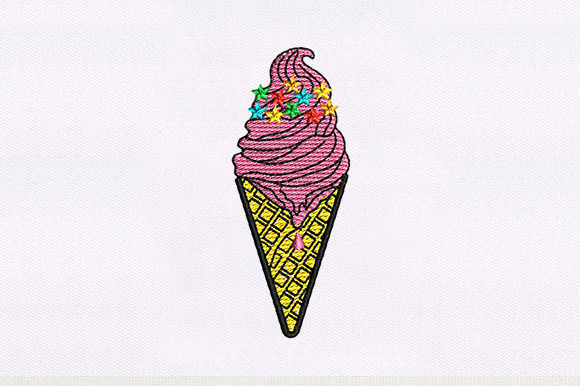 Ice Cream Cone Embroidery Design Review for Etsy and Small Shops