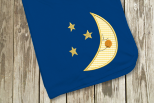Moon and Stars Applique: A Charming Embroidery Design for Personalized Gifts