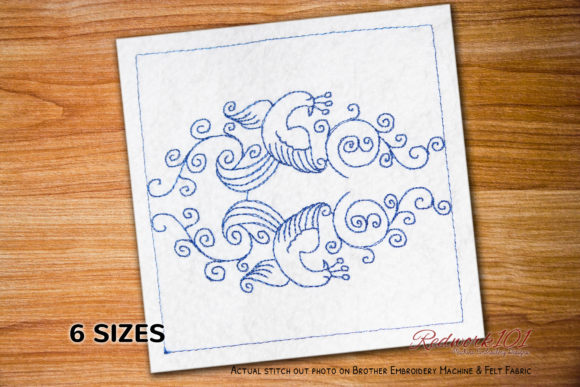 Peacock Design Line Art for Real Embroidery Projects