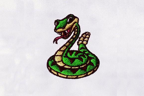 Rattlesnake Machine Design: A Unique Embroidery Addition