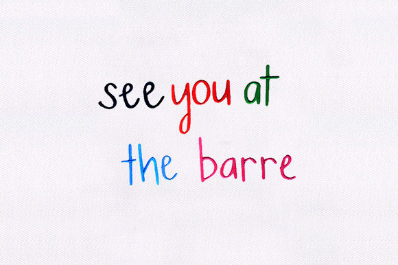 See You at the Barre Embroidery Design Review