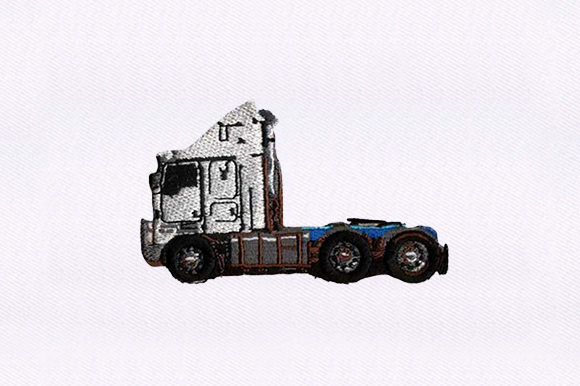 White Trailer Truck Embroidery Design Review